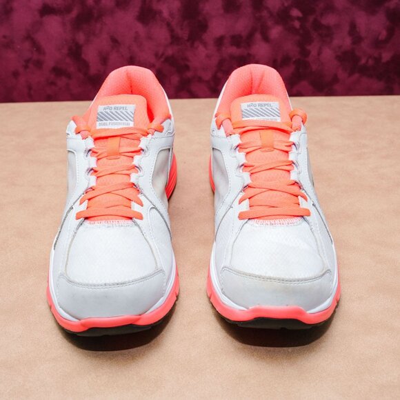 Nike Women Dual Fusion H20 Repel Orange Grey Running Sneakers sz 11.5 - Picture 2 of 5